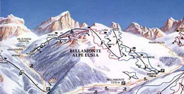 Skigebied Alpe Lusia - Bellamonte