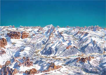 Skigebied Campitello - Col Rodella