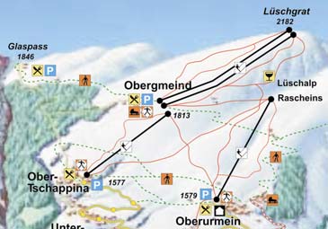 Skigebied Thusis - Tschappina - Urmein