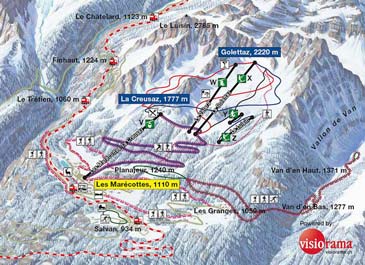 Skigebied Les Marécottes