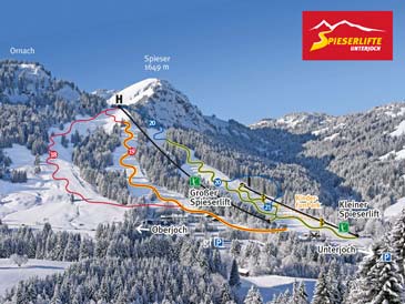 Ski Resort Spieserlifte in Unterjoch