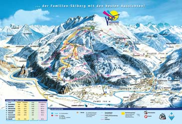 Skigebiet Venet Bergbahnen - Landeck Zams Fließ