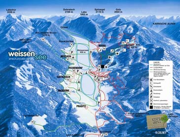 Skigebied Weissensee