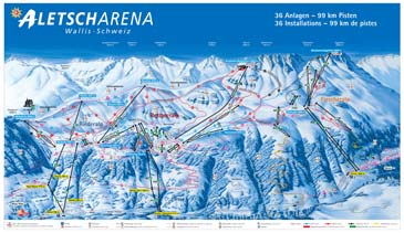 Skigebiet Aletscharena - Riederalp Bettmeralp Fiesch Eggishorn