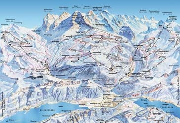 Skigebiet Jungfrau - Männlichen - Wengen