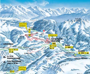 Skigebiet Kötschach - Mauthen