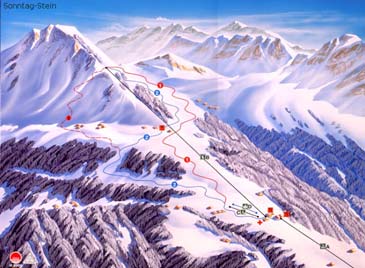 Skigebied Seilbahnen Sonntag